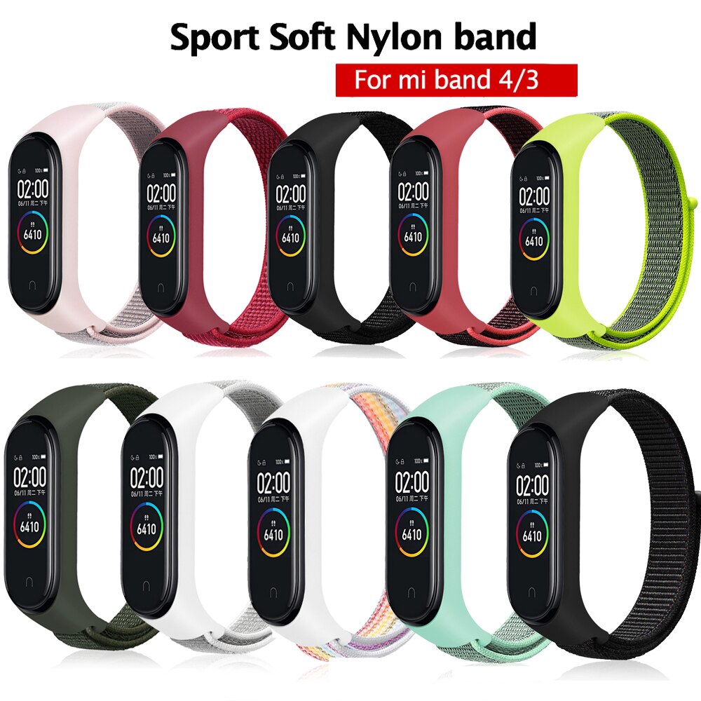 Dây đồng hồ nylon thay thế dành cho đồng hồ xiaomi mi band 4 3