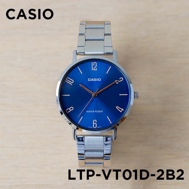 Đồng hồ nữ dây kim loại Casio chính hãng Anh Khuê LTP-VT01D-2B2UDF (34mm)