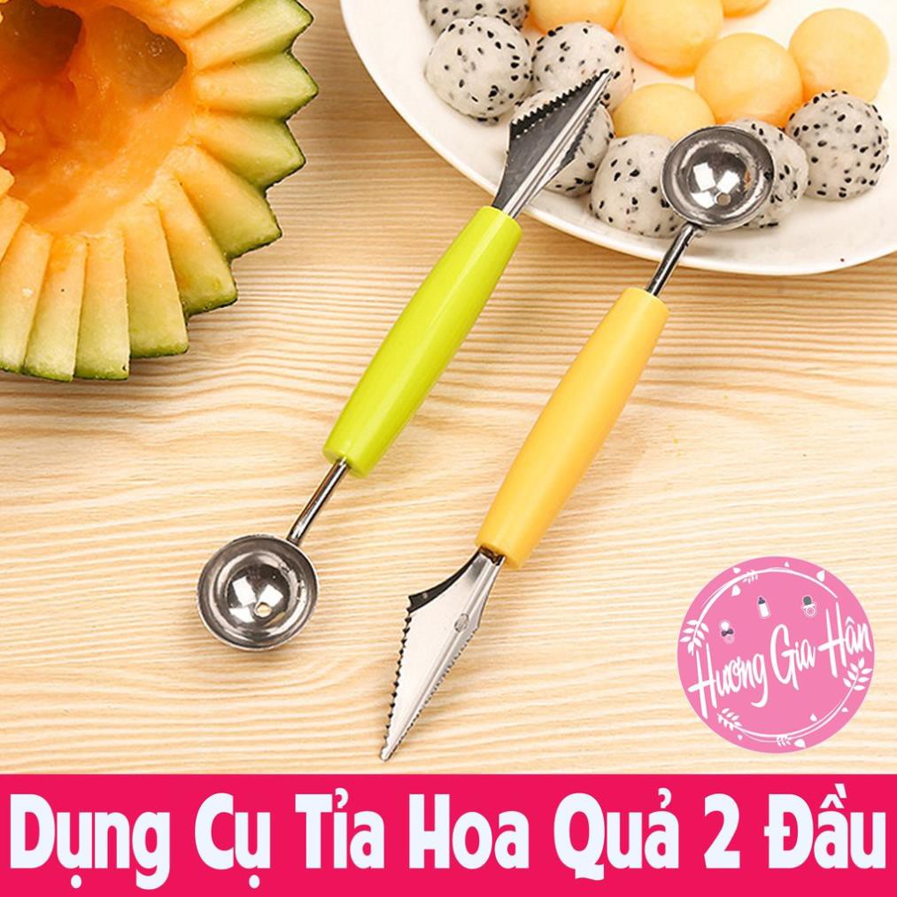 Dụng Cụ Tỉa Hoa Quả 2 Đầu , Muỗng Múc Trái Cây, Muỗng Bingsu [Thanh Mai Shop]