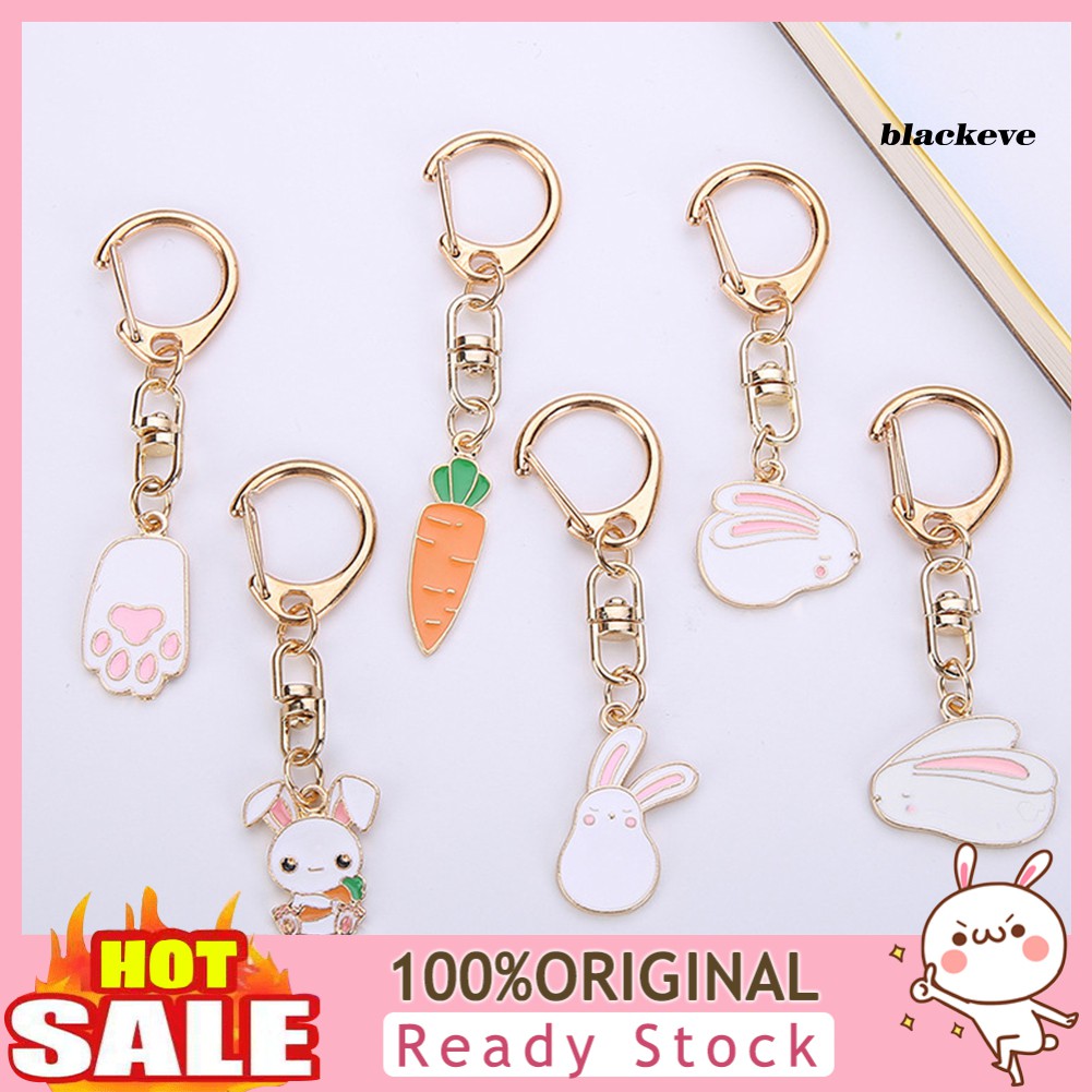 Móc khóa trang trí hình củ cà rốt/ chú thỏ/ chân mèo đáng yêu