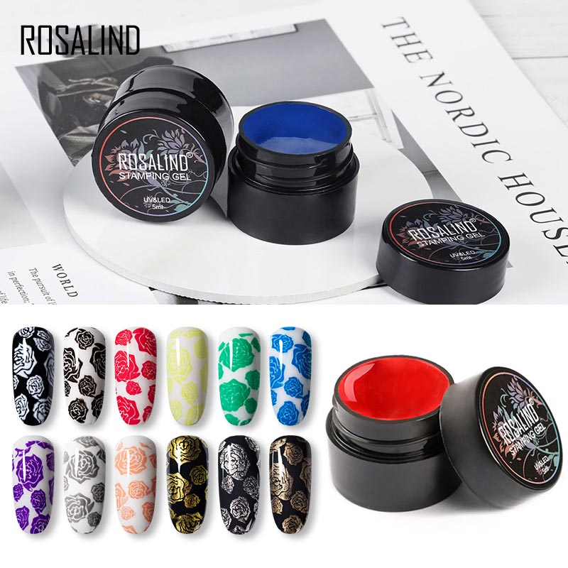Bộ sơn gel trang trí móng tay in hình Rosalind