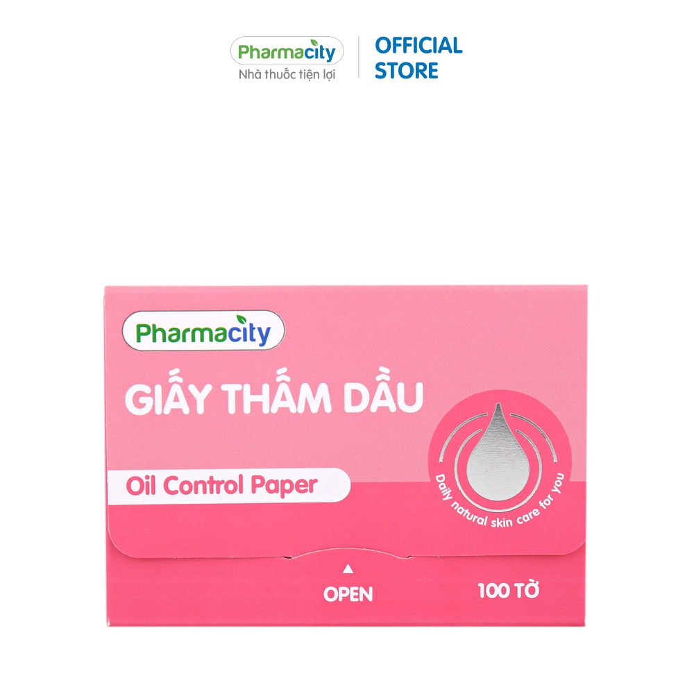 Giấy thấm dầu cơ bản / than hoạt tính Pharmacity (100 tờ/gói)