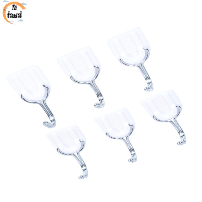 Set 6 Móc Treo Đồ Gắn Tường Không Để Lại Dấu Vết Tiện Dụng Cho Nhà Bếp/Phòng Tắm
