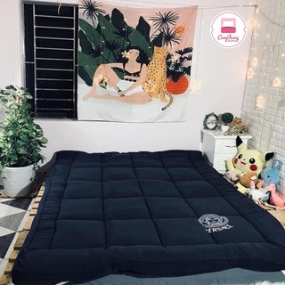 Nệm Topper Tấm làm mềm đệm cotton Hàn quốc mới nhất 2020 MẪU XÁM ĐẬM hàng đẹp