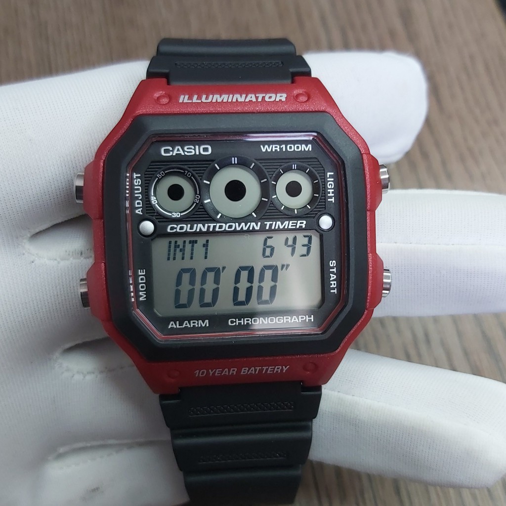 Đồng hồ điện tử Nam chính hãng Casio AE-1300WH-4A-Máy pin Quartz(tuổi thọ pin 10 năm)