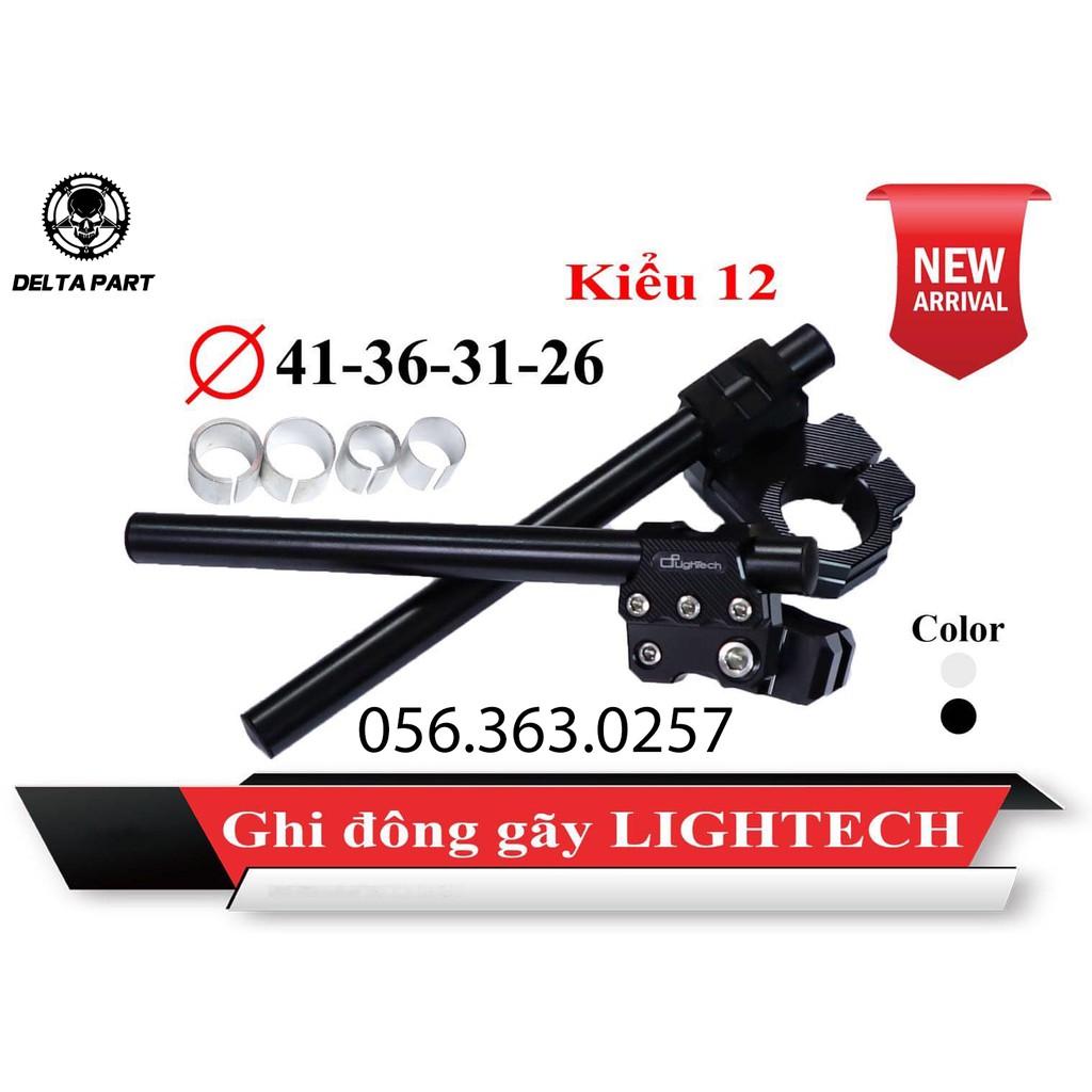 ghi đông clip on độ cafe 41mm 36mm 31mm 26mm chính hãng Lightech gsx tnt fz