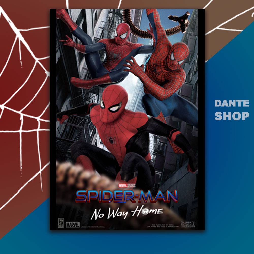Poster A5 Spider Man No Way Home Chất Liệu Decan Phủ Bóng Chống Thấm Nước - Mô hình