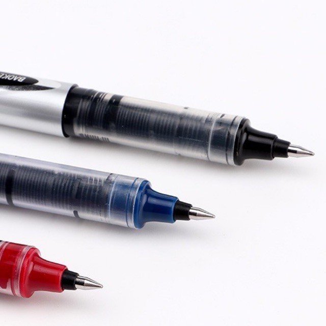 Combo 03/06/12 bút gel mực nước Baoke roller pen ngòi 0.5mm BK110 xanh đỏ đen bản dupe của Uniball đẹp rẻ ngòi êm