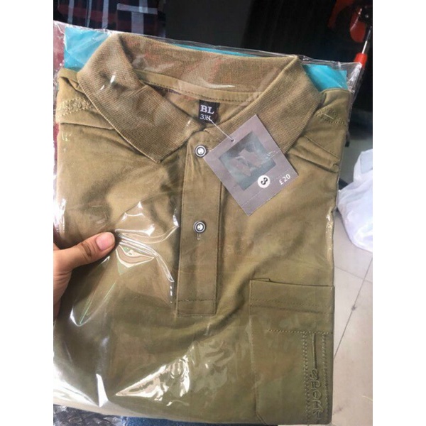 Áo Thun Cotton Cổ Bẻ Trung Niên Dành Cho Bố