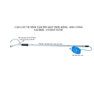 CÁN CÂY NỐI NHÔM SAUBER 9,0M CÓ DÂY DẪN NƯỚC C057D, ĐẦU CONG, (CHƯA BAO GỒM CÁC DỤNG CỤ VỆ SINH KHÁC)
