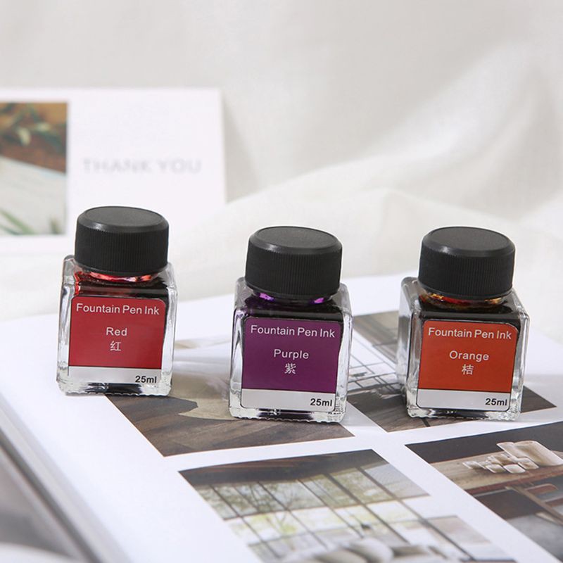 Chai mực bút máy viết thư pháp nhiều màu