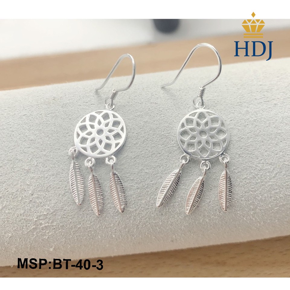 Khuyên tai bạc 925 Hình Dreamcatcher trang sức cao cấp HDJ mã BT-40-3 Hàng Chính Hãng