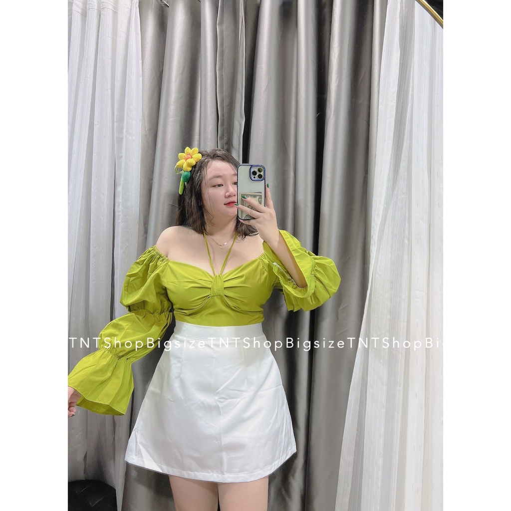 ÁO KIỂU NỮ TAY PHỒNG CỘT DÂY [TNT SHOP BIGSIZE 60KG 90KG]