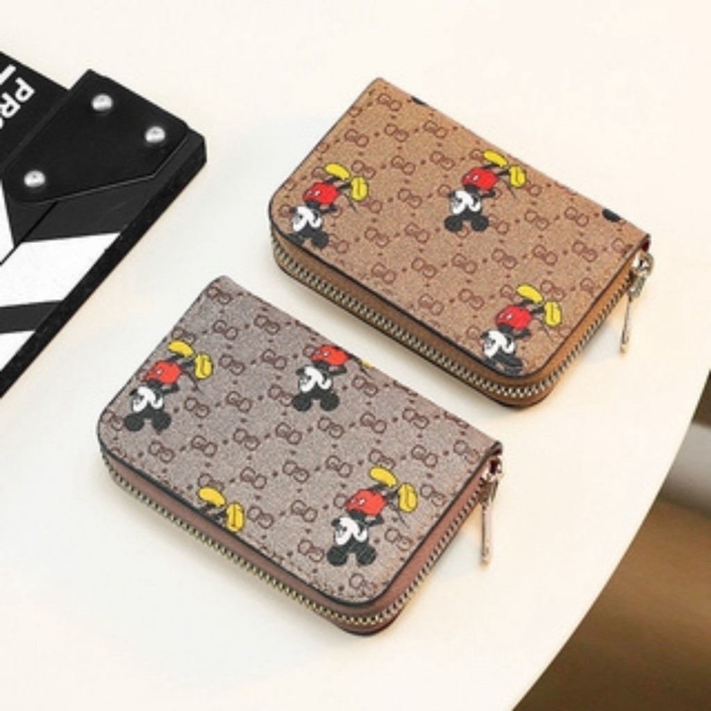Ví Mini Cầm Tay Nữ In Hình Mickey 3 Màu Hot Nhất Năm Nhiều Ngăn Tiện Dụng