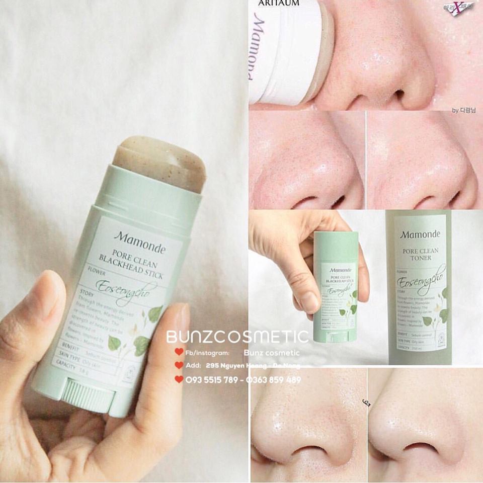 Thanh lăn mụn đầu đen MAMONDE Pore Clean Stick