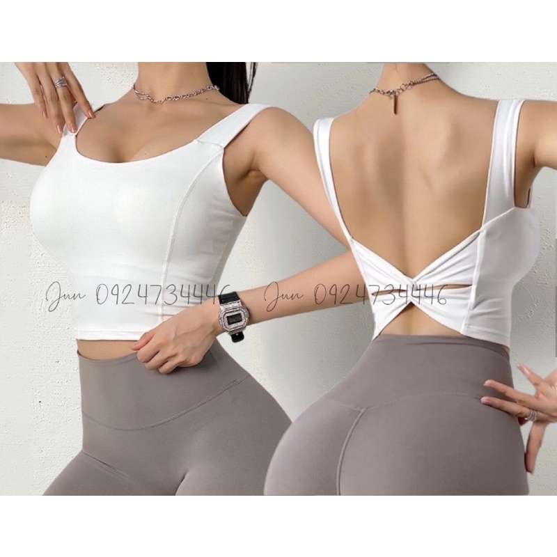 ÁO BRA croptop xoắn Nơ  TẬP GYM,YOGA