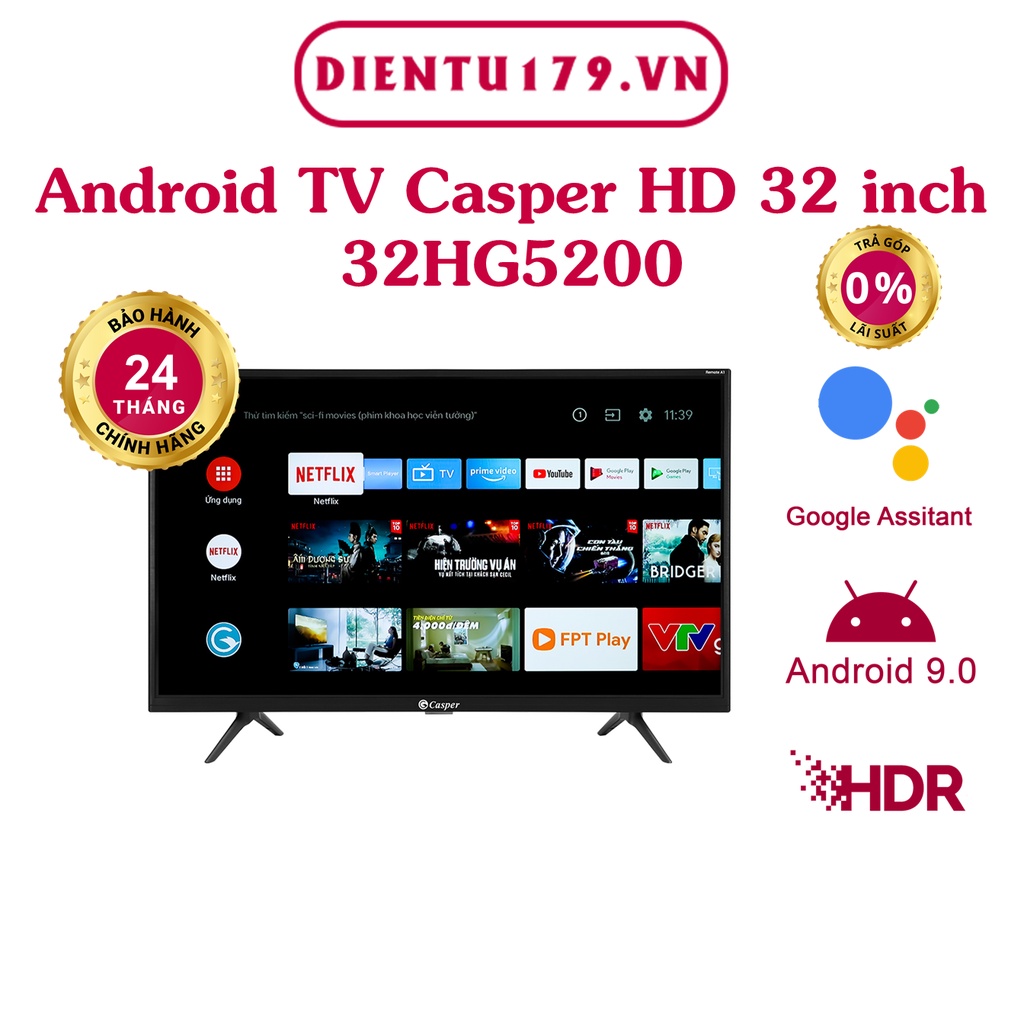 Smart Tivi Casper 32 inch 32HG5200