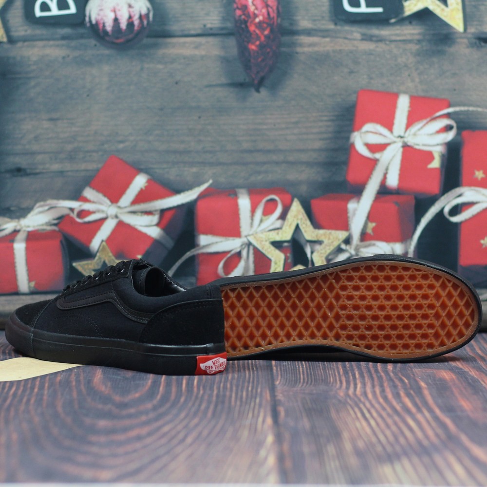 Giày Vs Cổ Thấp Old Nam Màu Full Đen