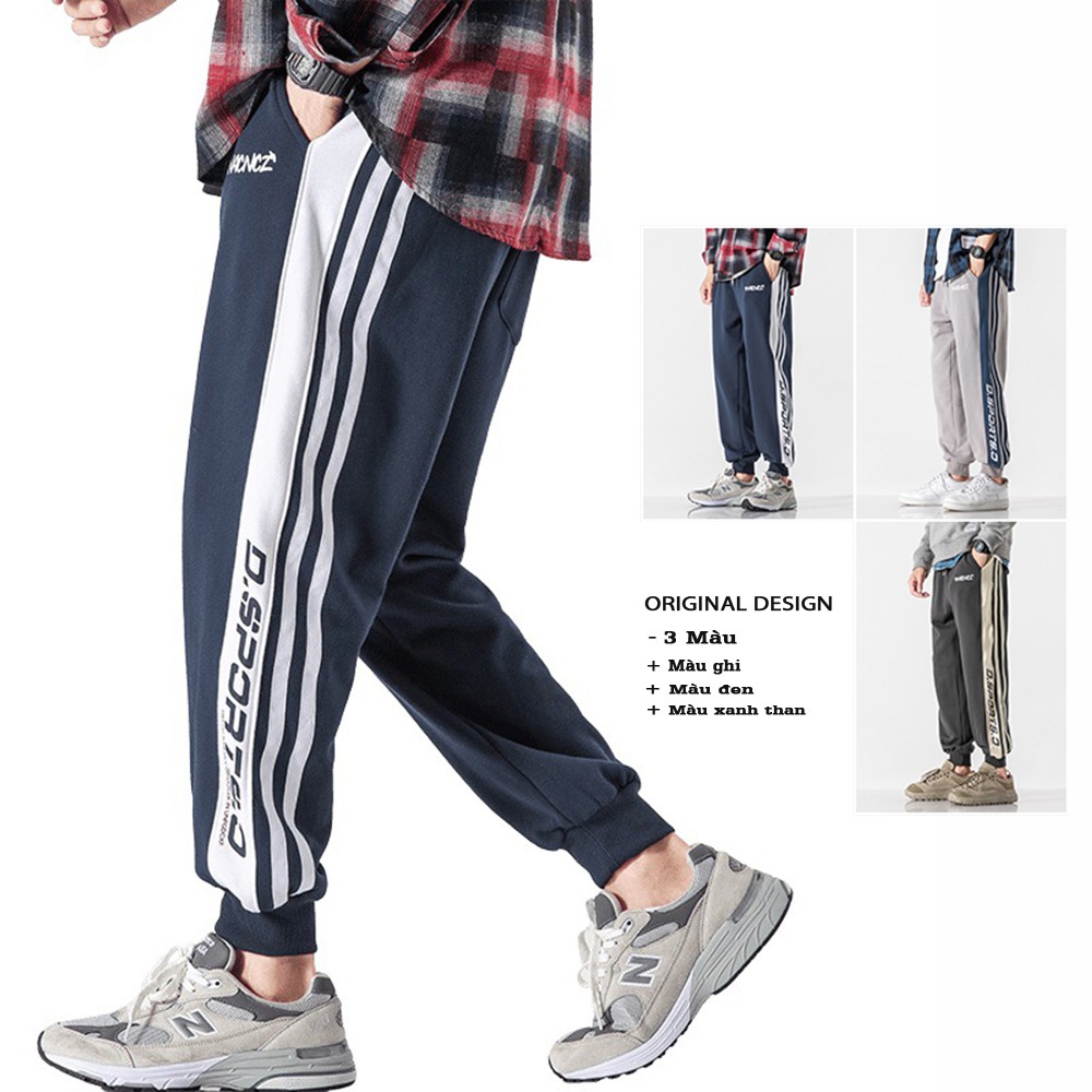 Quần Jogger Thể Thao Nam Bo Gấu Phối Sọc Đơn Giản Ba Màu Thời Trang SEPTEMBERGIRL1989 JOGGER NAM 9000080C