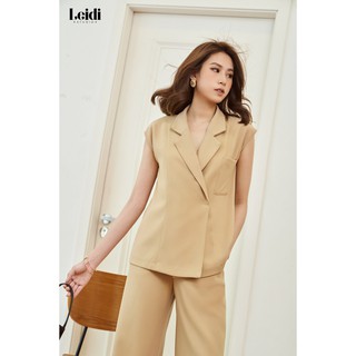Set áo vest + quần xuông boss leidi suit