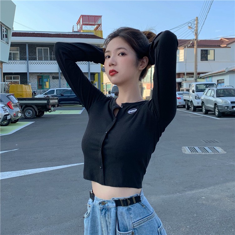 Set áo thun tay ngắn + áo khoác Cardigan dệt kim tay dài phong cách Retro | BigBuy360 - bigbuy360.vn