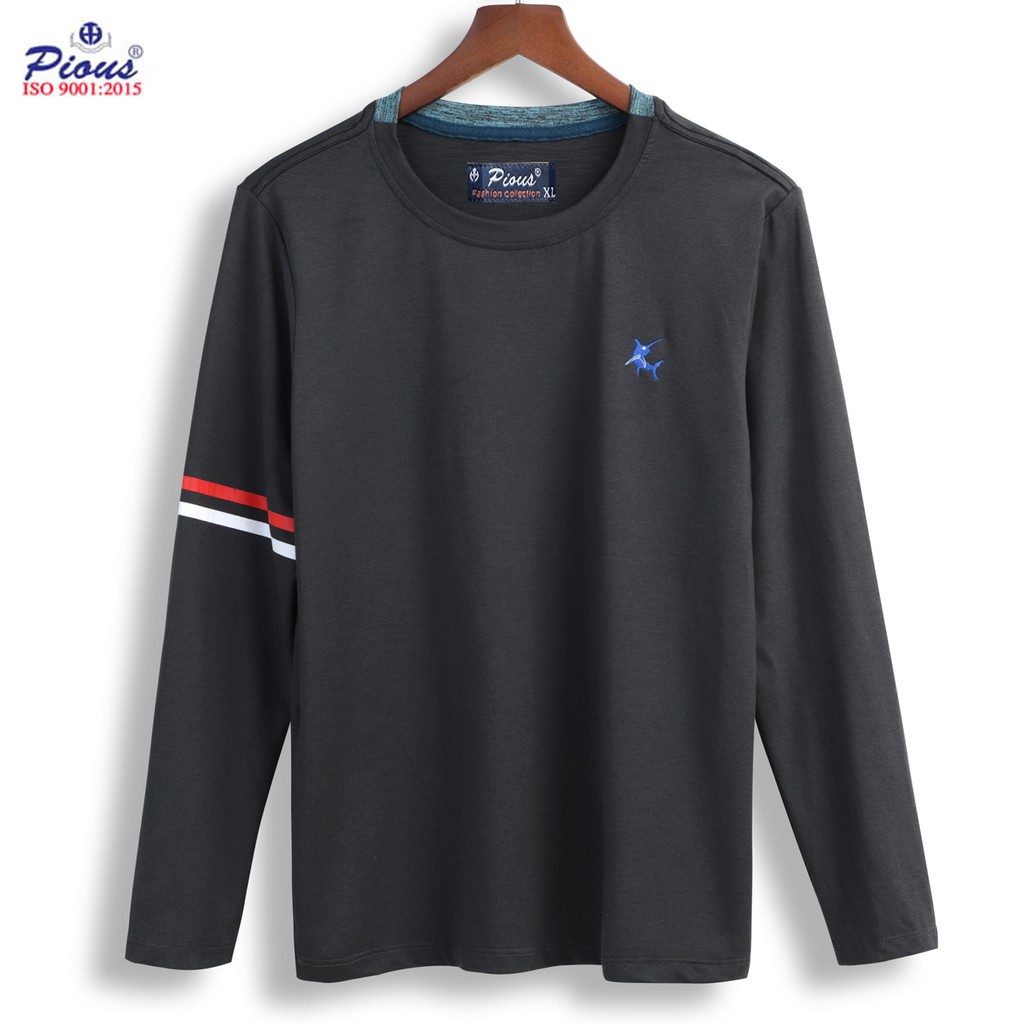 [Mã FASHIONMALLT4 giảm 15% tối đa 30K đơn 150k] Áo thun nam tay dài cổ tròn thời trang cao cấp pious ATDT0602 | BigBuy360 - bigbuy360.vn