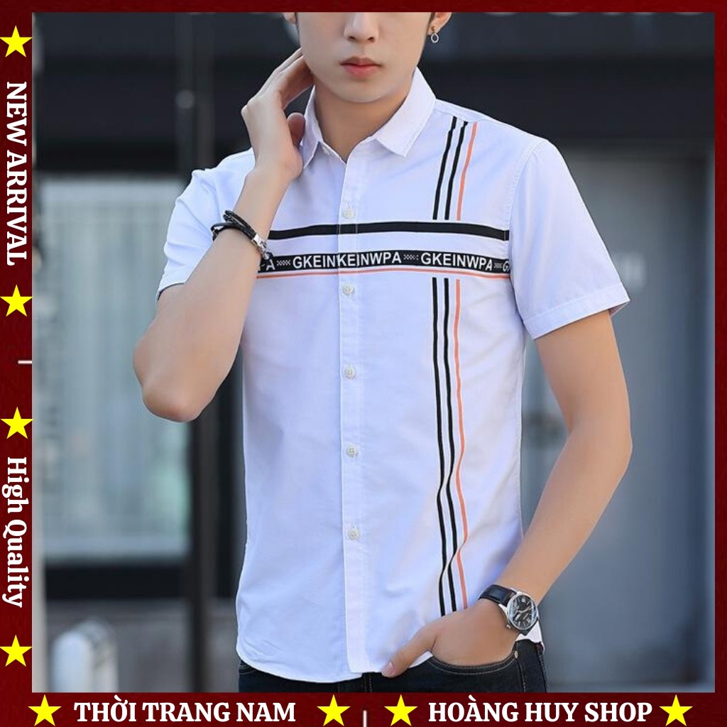 Áo Sơ Mi Nam Ngắn Tay H&H-H101 Chất Kate Mềm Mịn Không Phai Màu Kiểu Dáng Trẻ Trung Cực Đẹp