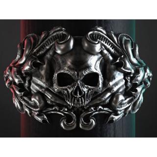 Nhẫn thời trang nam hình đầu lâu 316L bằng thép không gỉ