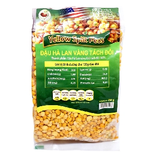 Đậu Hà Lan Vàng Hữu Cơ Tách Đôi 500g