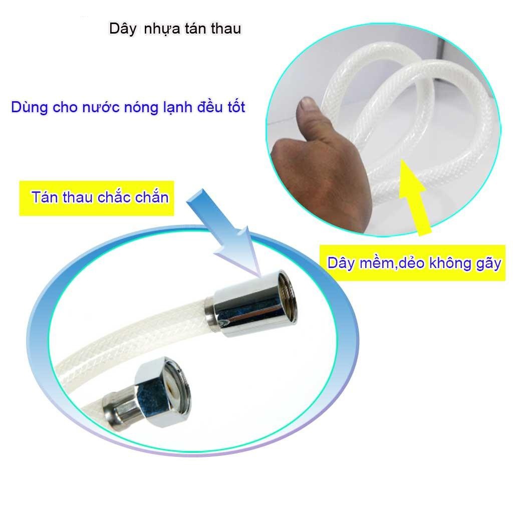 Dây sen tắm,dây xịt vệ sinh nhựa tán thau cao cấp siêu bền ( 1,2m hoặc 1,5m)