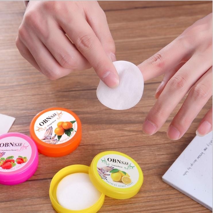 Một Hộp 32 Miếng Tẩy Sơn Móng Tay Nail OBN Natural