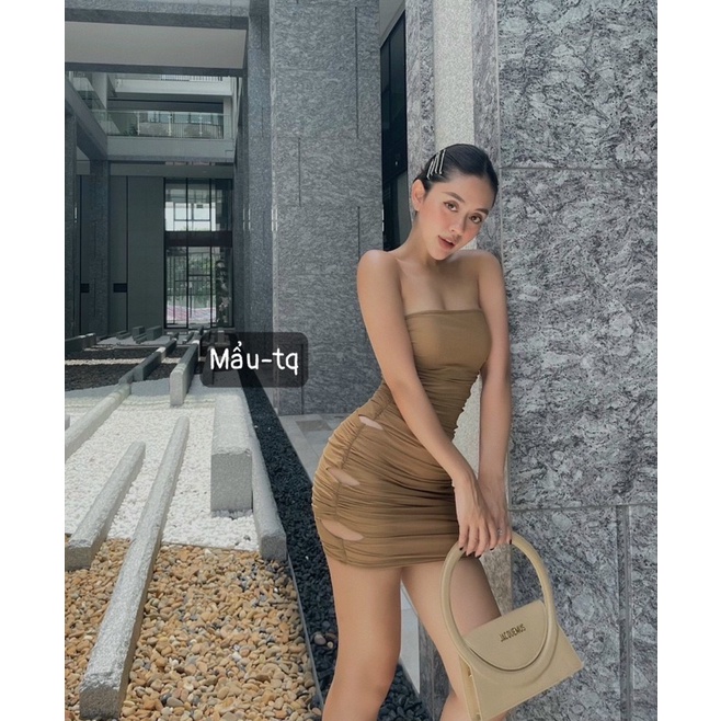 Váy lưới khoét body