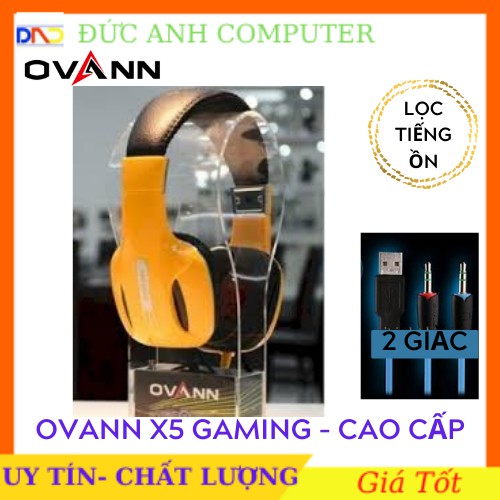 Tai Nghe Chụp Tai OVANN X5 Gaming (Vàng,Đen)- Khả Năng Chống Ồn Cao- Âm Thanh Ấn Tượng