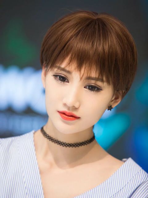Tóc nguyên đầu tomboy hình thật