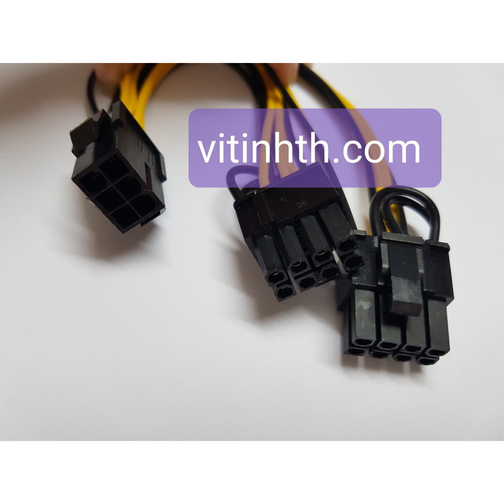 Cáp chia nguồn 6 Pin ra 2 cổng  8 Pin VGA ( hoặc 6pin vga ) - vitinhth