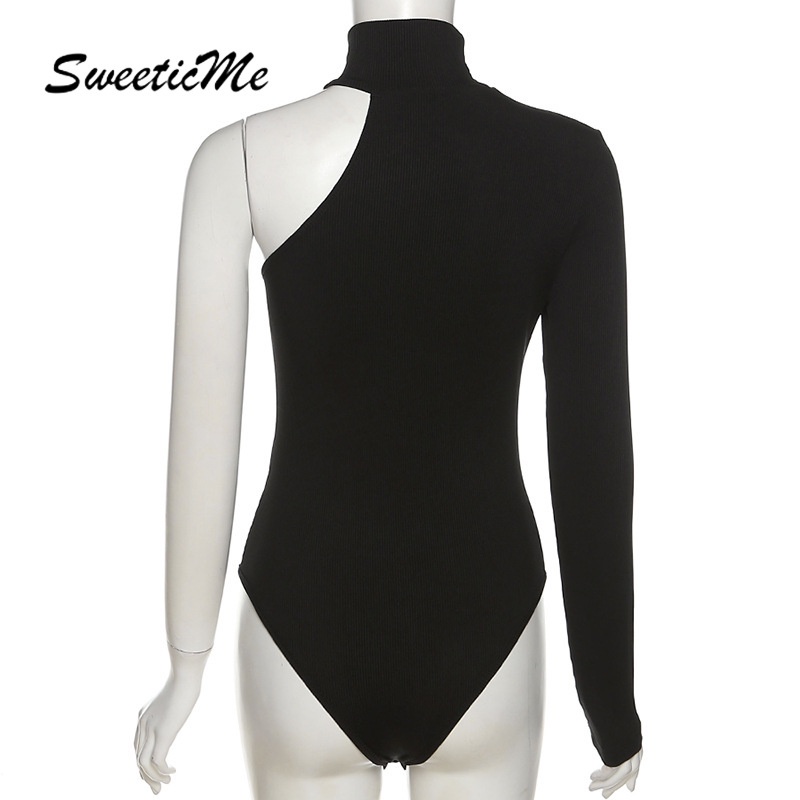 Bodysuit Cổ Tròn Trễ Vai Form Ôm Kiểu Dáng Mới Ngọt Ngào