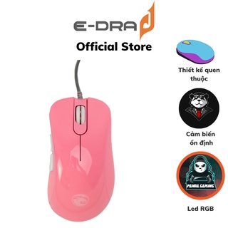 Chuột chơi game led e-dra em660 lite black/pink