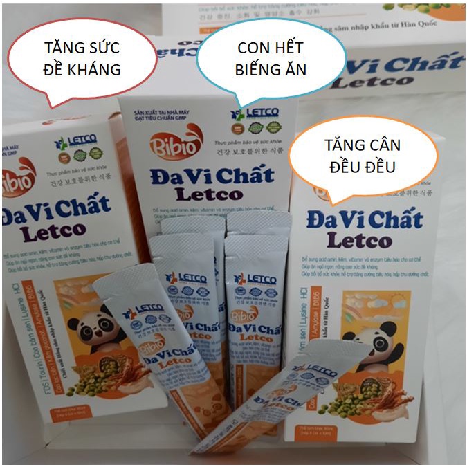 (HIỆU QUẢ) Đa Vi Chất, siro ăn ngon, giúp bé ăn ngon, tăng hấp thu, tăng sức đề kháng –hộp 24 gói