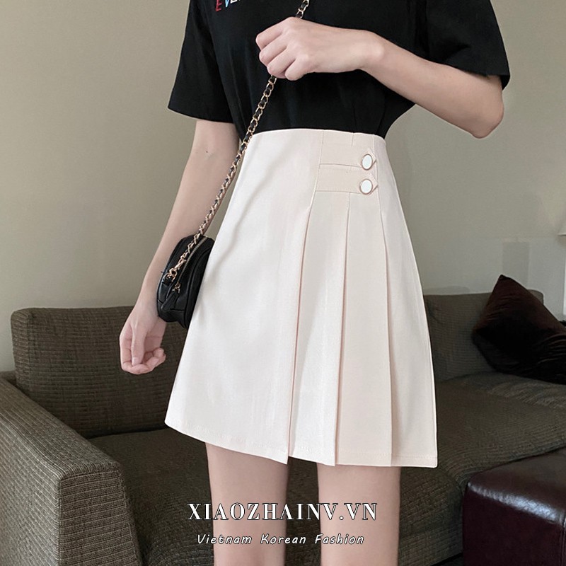 [Mã FADIRECT20 giảm 20K đơn 150K] Chân Váy Chữ A Lưng Cao Màu Trơn Thời Trang Cho Nữ | BigBuy360 - bigbuy360.vn