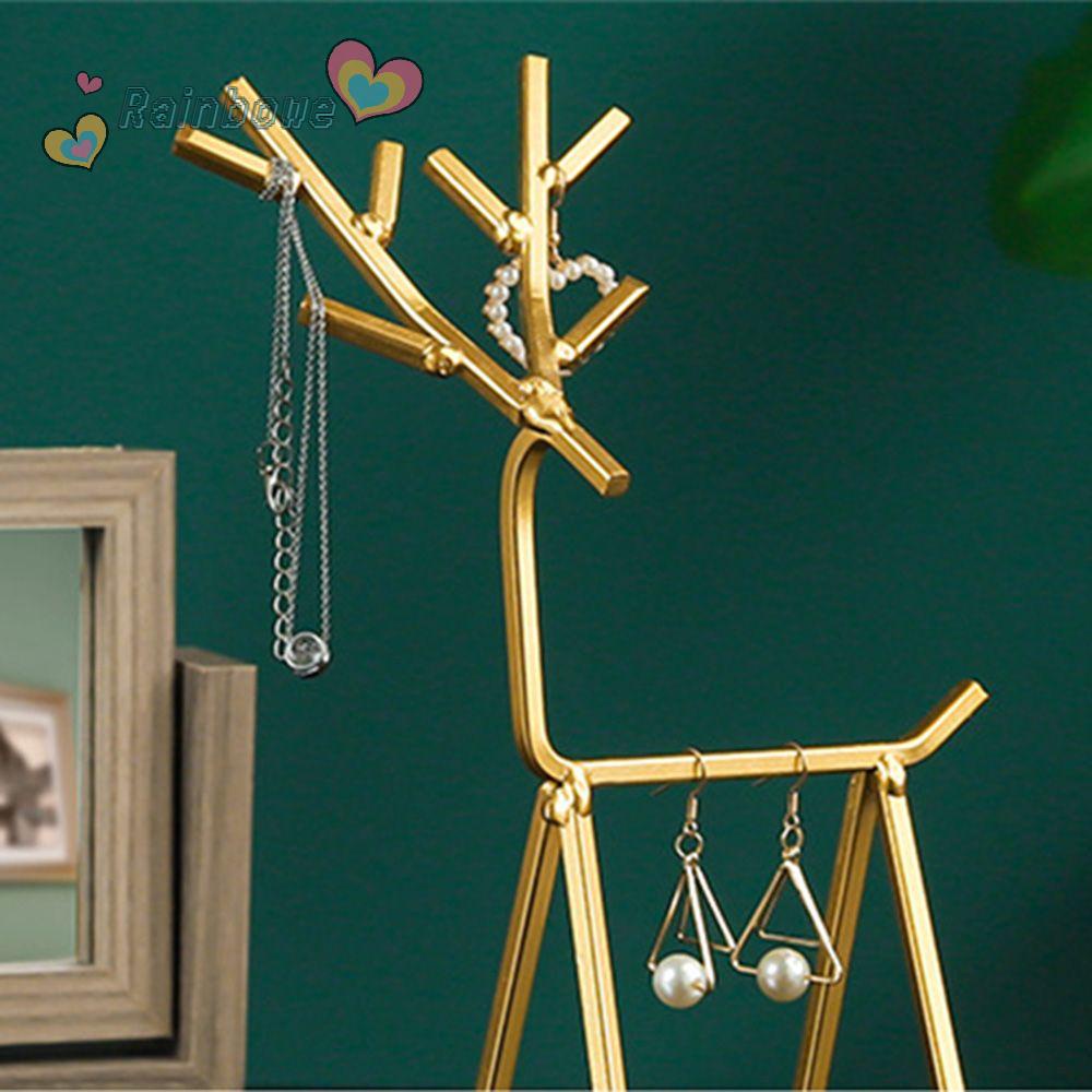 Giá Đỡ Trưng Bày Trang Sức Hình Chú Nai Màu Cầu Vồng Phong Cách Bắc Âu