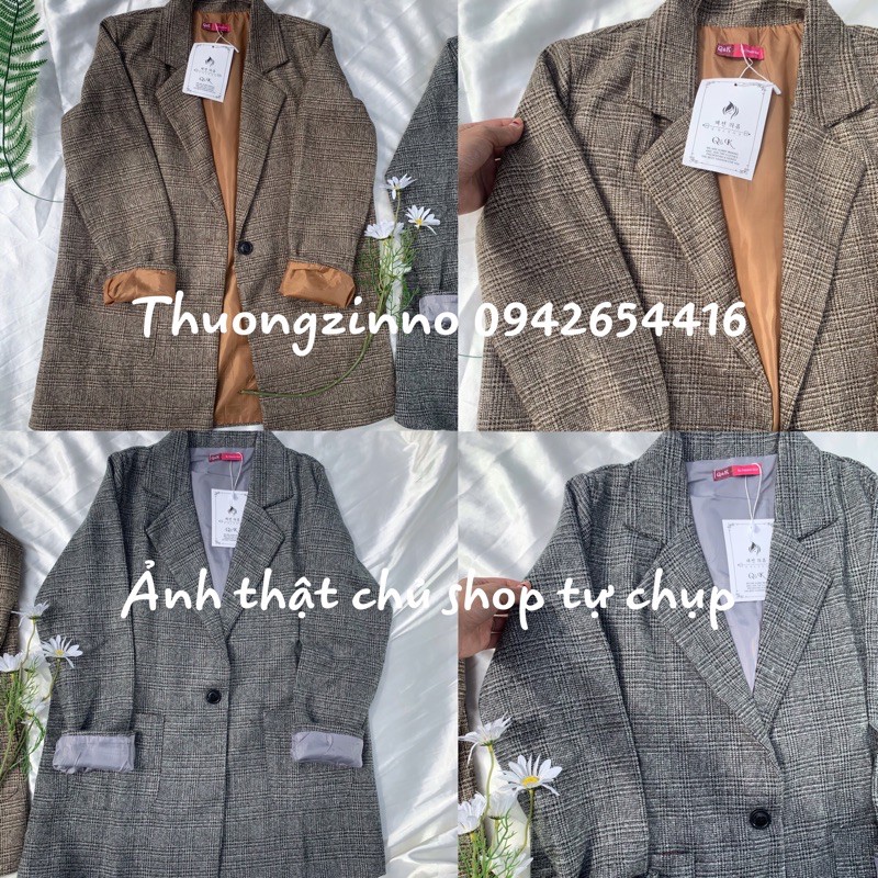 [Ảnh thật/Video] Áo Blazer dạ form Hàn Quốc 2 lớp Áo khoác blazer nữ Quảng Châu | WebRaoVat - webraovat.net.vn