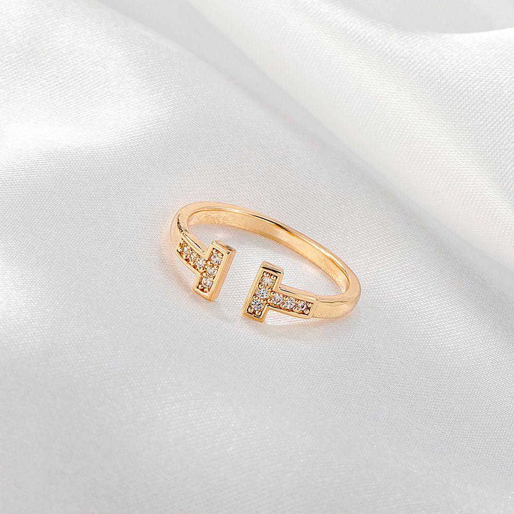 Nhẫn Tròn Dạng Mở Thanh Lịch Có Thể Điều Chỉnh Cho Cặp Đôi