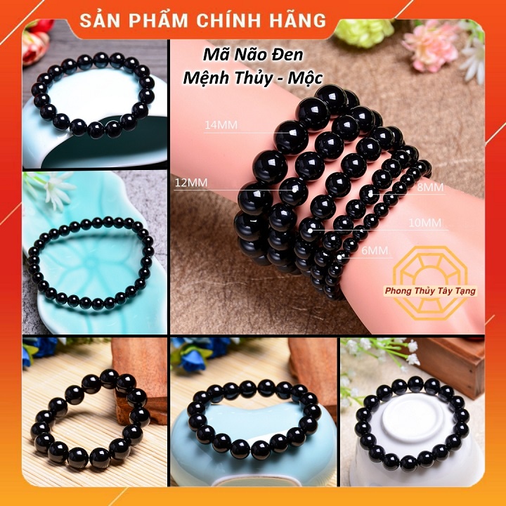 Vòng tay phong thủy đá MNao [TẶNG HỘP GỖ CAO CẤP] may mắn tài lộc nam nữ mệnh Kim Mộc Thủy Hỏa Thổ - Phong Thủy Tây Tạng