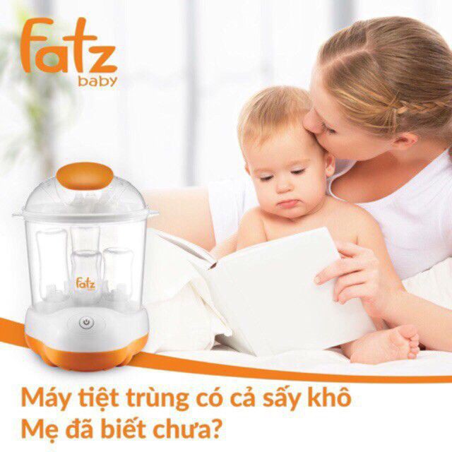 (Tặng 100 chiếc tăm bông trẻ Em cao cấp) Máy tiệt trùng hơi nước &amp; sấy khô cao cấp FATZ Fatzbaby FB4906SL