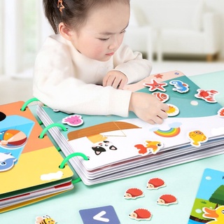 Học Liệu Montessori Bóc Dán 17 Chủ Đề Đồ Chơi Giáo Dục Sớm Cho Bé Tái Sử Dụng Nhiều Lần