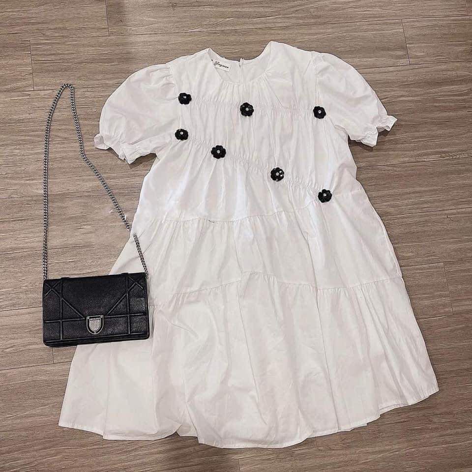 Shop Bầu Xinh Váy bầu đầm bầu cao cấp💕chất kẻ Hàn Châu siêu đẹp❤️free size 43~68kg - Tổng kho váy bầu - HT-Kids