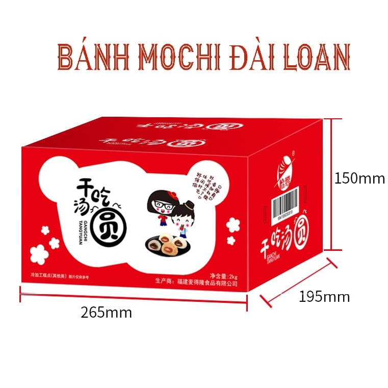 BÁNH MOCHI VỪNG DẺO ĐÀI LOAN MIX 4 VỊ