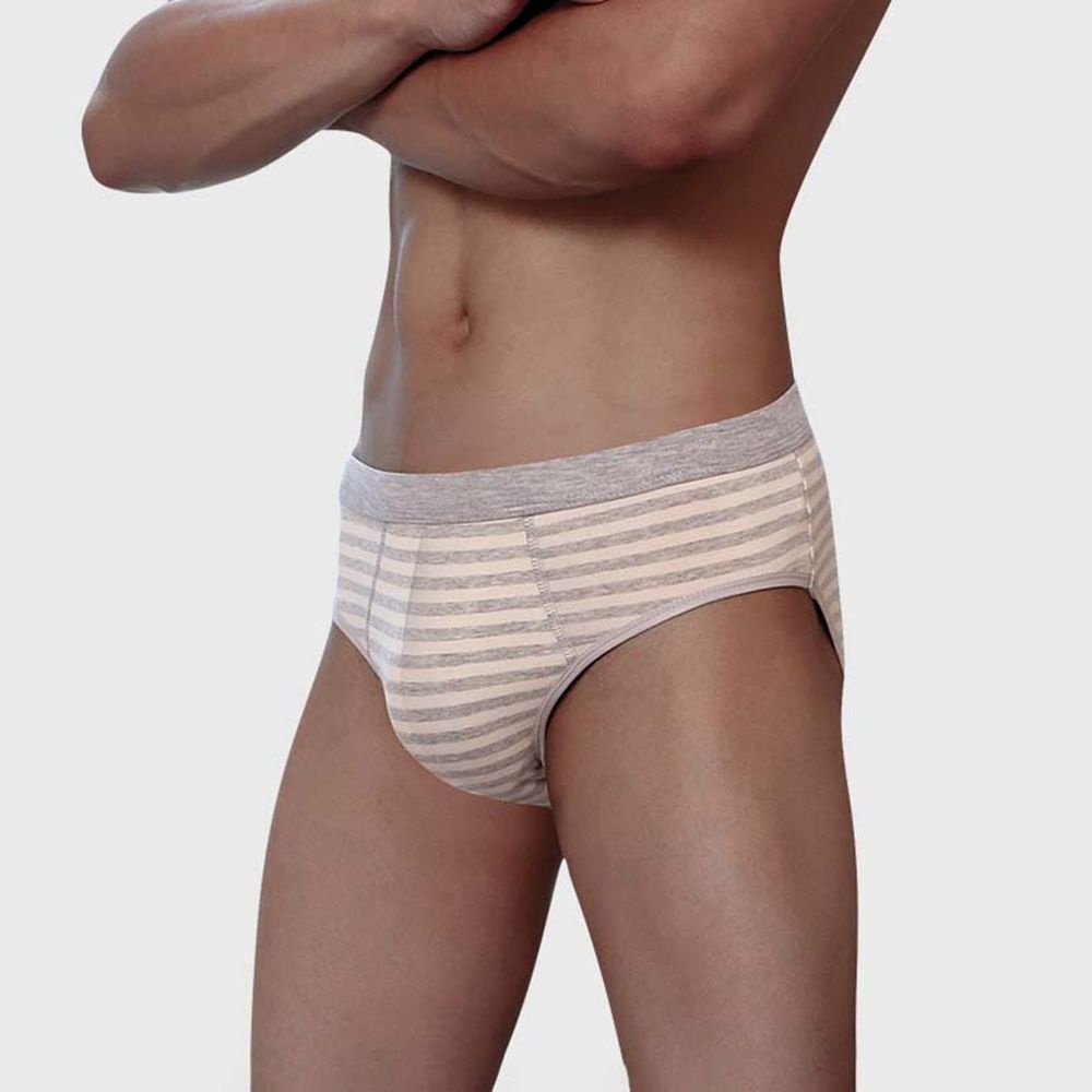 Quần lót cotton mềm mại màu trơn kẻ sọc đơn giản thoáng khí phong cách Hàn Quốc cho nam