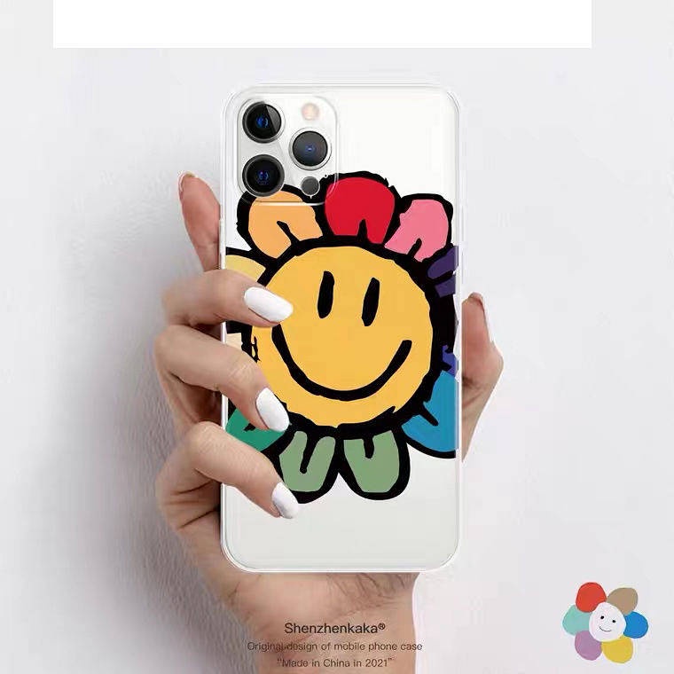 Ốp điện thoại silicone trong suốt hoạ tiết dễ thương thích hợp cho Iphone14 12pro XR 8plus 13 iPhone X Xsmax 6 7 11 IH2f