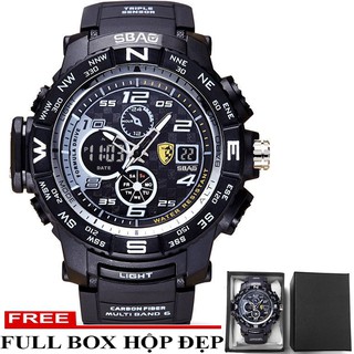 (CỰC NGẦU) Đồng Hồ Nam Thể Thao SBAO USA 8006-2 - Chạy 2 Máy Song Song Đẳng Cấp Quân Đội _Chính Hãng
